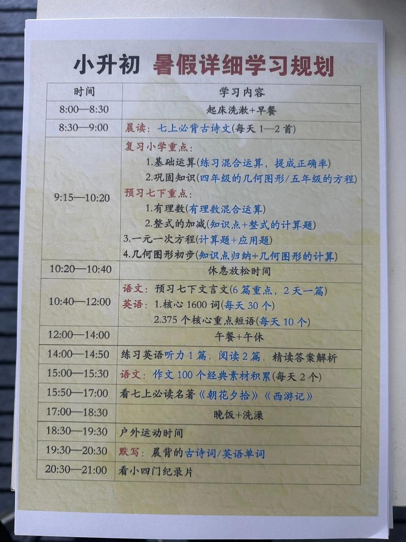 学生学习规划